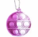 popit nyckelring cirkulär, lila-rosa