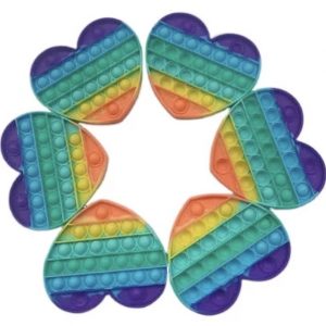 Popit, regnbågshjärta