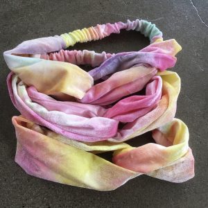 Hårband batikregnbåge