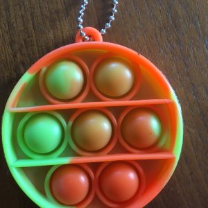 popit nyckelring cirkulär grönorange