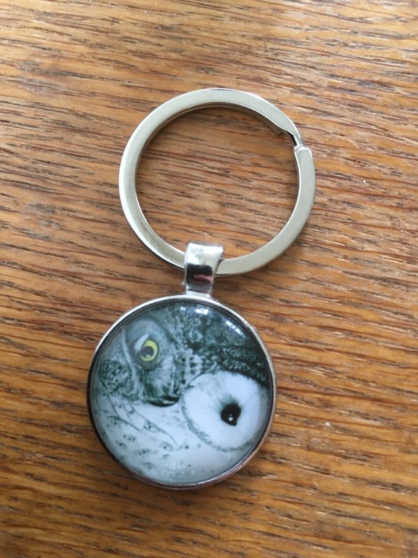 Nyckelring ying/yang ugglor