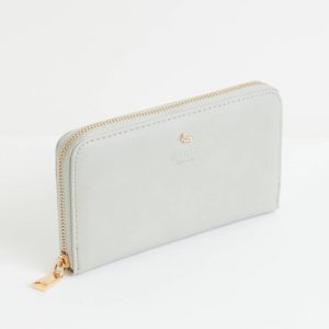 Plånbok/clutch, grå m. kanin