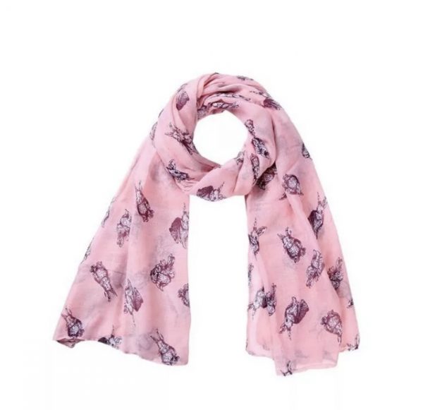Kaninscarf  - ljusrosa