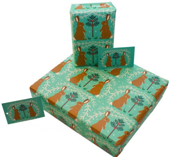 Presentpapper hare/gran