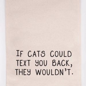 Cat text back handduk