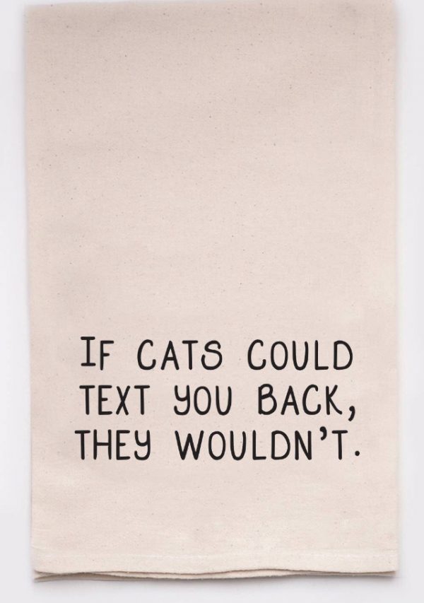 Cat text back handduk