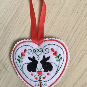 Hjärta svarta kaniner