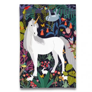 Kökshandduk unicorn forest