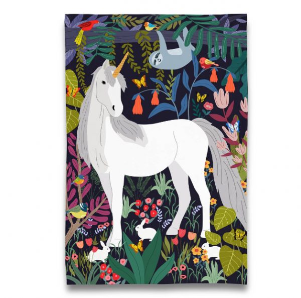 Kökshandduk unicorn forest