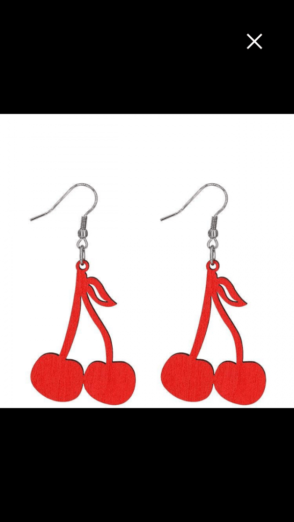Cherry träörhängen