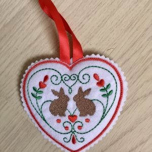 Hjärta bruna kaniner