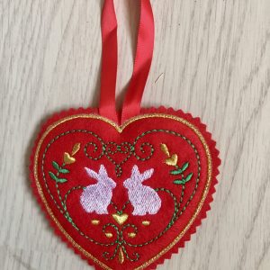 Hjärta vita kaniner